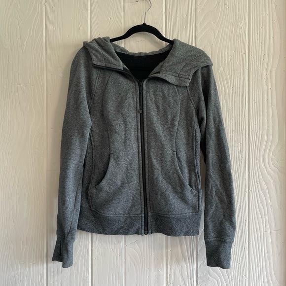 Lululemon Dark Grey Heathered Scuba Hoodie - Picture 2 of 5